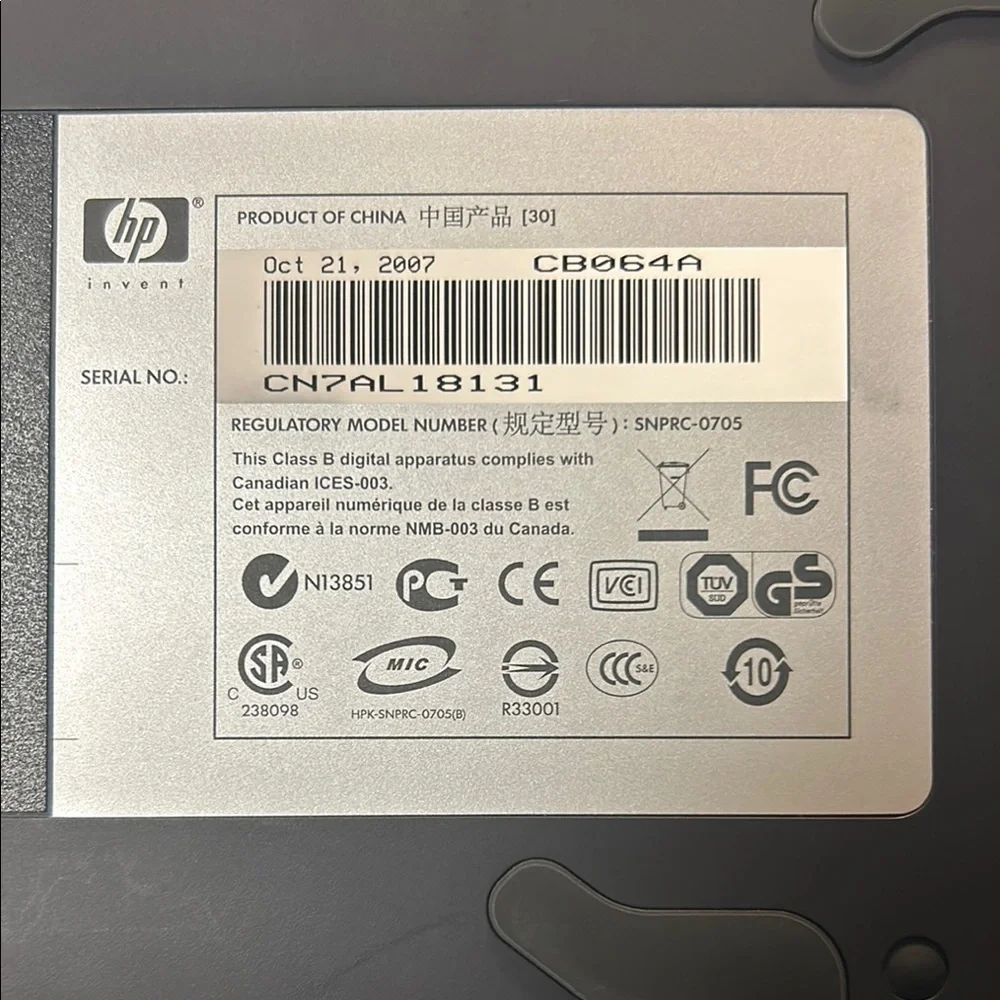 HP Mobile Printer - Silver and Black